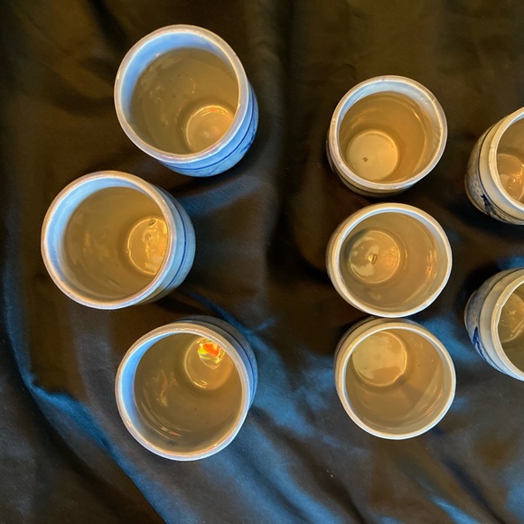 Vintage Gerzit Staffel Cobalt Blue Salt Glazed Pitcher and Glass Set - Picture 6 of 10